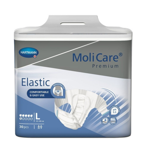 ADULT DIAPER ,MOLICARE PREMIUM ELASTIC DIAPERS   LARGE, 30 PIECES /PACK