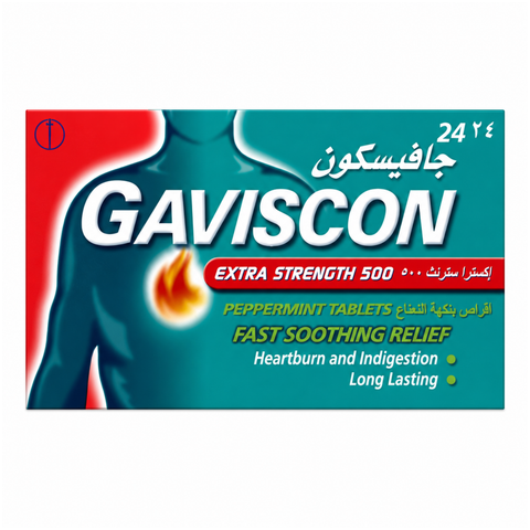 GAVISCON TAB EXTRA PEPPERMINT TAB 24PC
