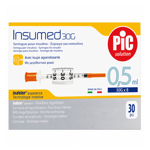 PIC-INSUMED SYRINGE 0.5ML 31G*8MM 30'S