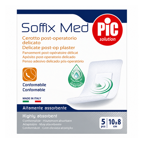 PIC-SOFFIX MED PLASTERS 10CM*8 STERILE 5'S
