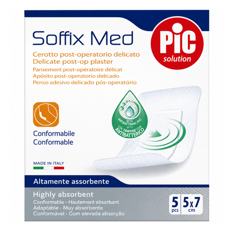 PIC-SOFFIX MED PLASTERS 5CM*7 STERILE 5'S