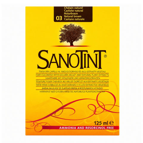 SANOTINT NATURAL BROWN  HAIR COLOUR 125ML