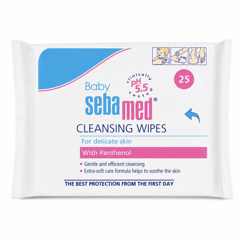SEBAMED BABY CLEANSING WIPES W/ PANTHENOL 25PCS
