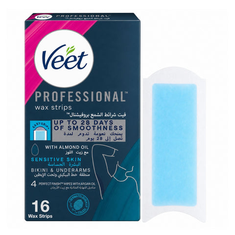 VEET PROFESSIONAL SENTIVITE STRIPS BIKINI &UNDERARM 16PCS