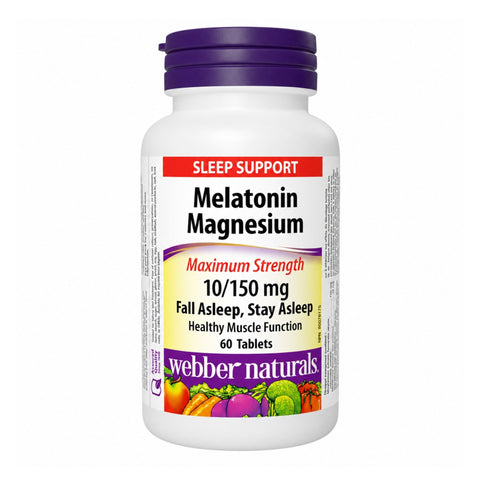 WEBBER NATURALS MELATONIN MAGNESIUM10/150 MG TABS 60S