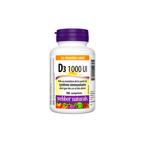WEBBER NATURALS VITAMIN D3 1000IU TAB 100'S