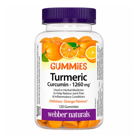WEBBER NATURAL أقراص الكركمين والكركم الهلامية 120 قطعة