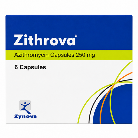 ZITHROVA CAPSULE 250MG 6 قطع
